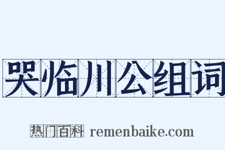 哭临川公组词是什么意思的图片